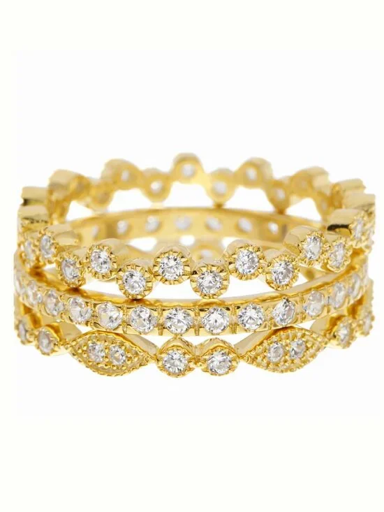 STERLING FOREVER Stackable Rings - Like New - Picture 3 of 3